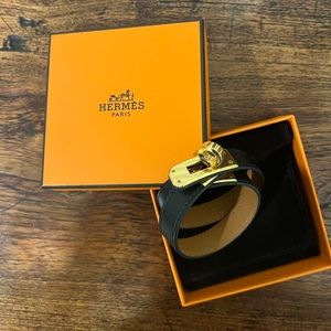 Hermes Kelly Double Tour Leather Bracelet